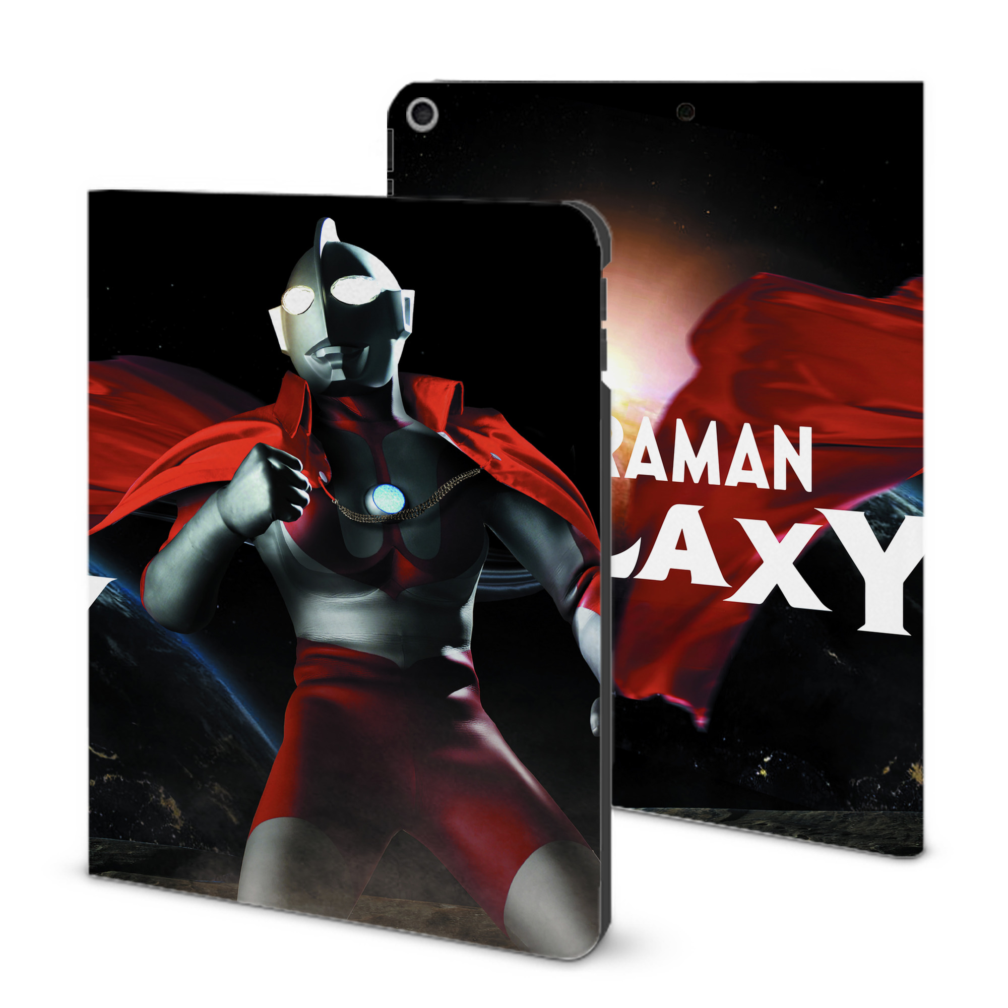（画像用） ウルトラマン Ultraman IPad ケース ブック型 PUレザー TPU 耐衝撃 軽量 薄型 ペン収納なし 全面保護 IPad 各モデル対応